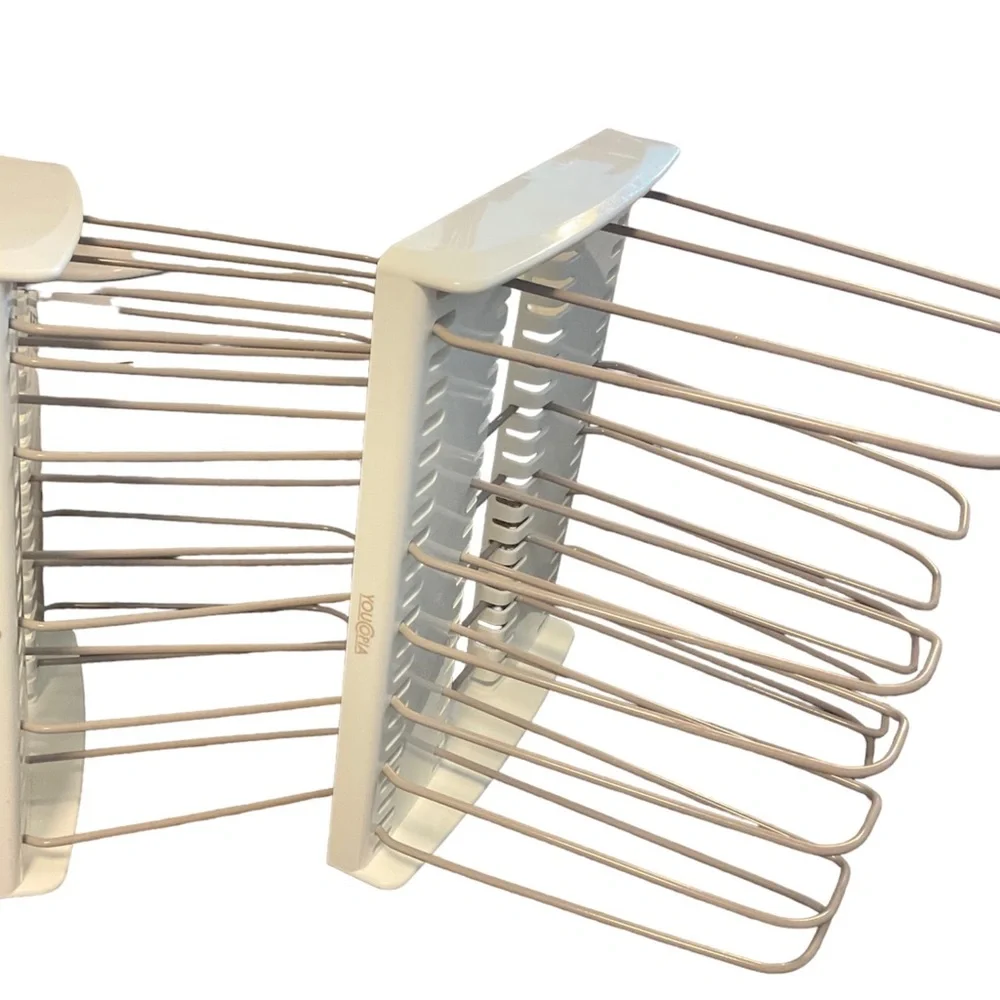Youcopia storemore cookware rack adjustable pan organizer, white (2-packs)